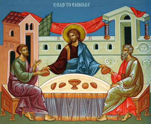 Emmaus Walk Following the Resurrection with Jesus and Two Disciples ...