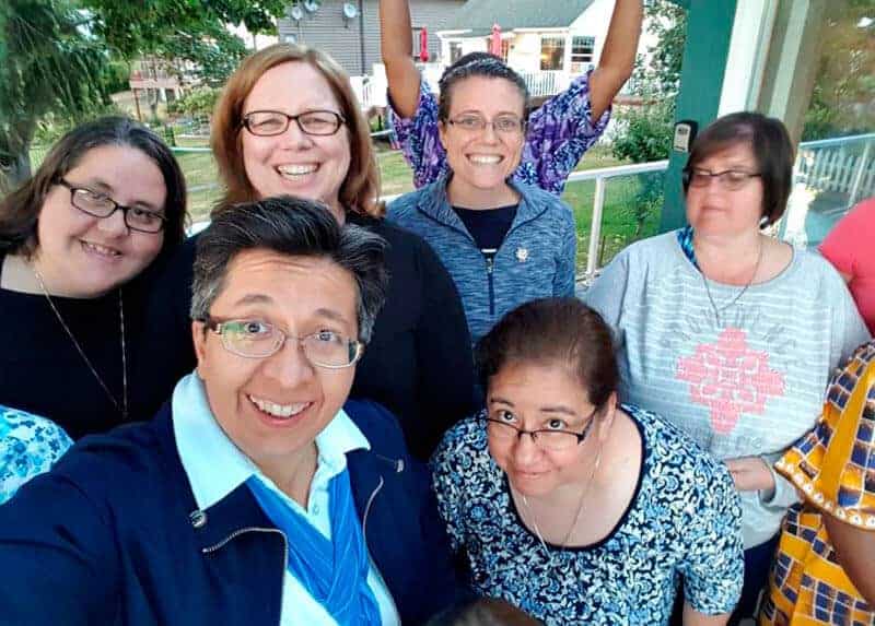 Sister of Charity of the Incarnate Word Teresa Maya, front left, with fellow women religious at a Giving Voice retreat in Seattle in 2014Sister of Charity of the Incarnate Word Teresa Maya, front left, with fellow women religious at a Giving Voice retreat in Seattle in 2014